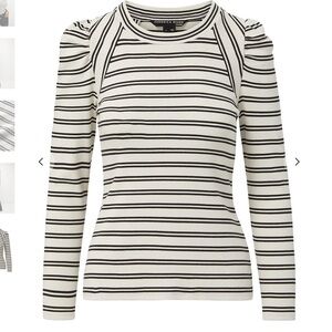 Veronica Beard DELANO PUFF-SLEEVE TOP